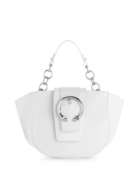 George Women's Shoulder Bag White Crocodile