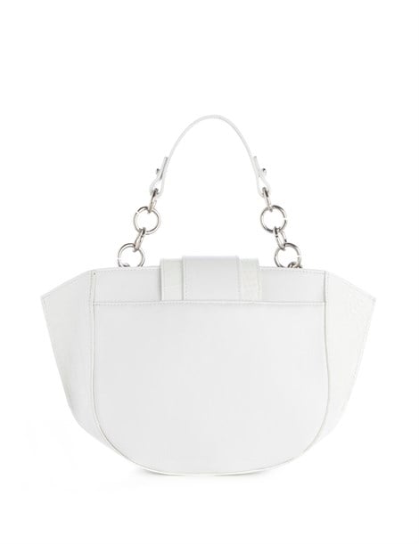 George Women's Shoulder Bag White Crocodile