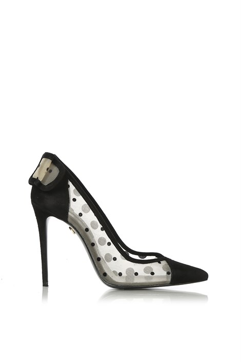 Glema Bayan Stiletto Siyah Süet