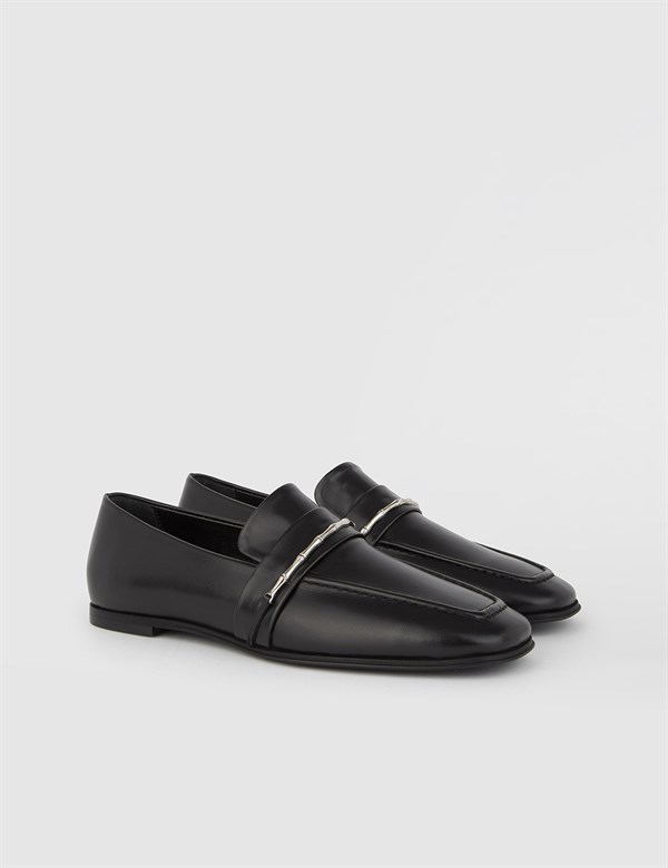 Goin Black Leather Women's Moccasin