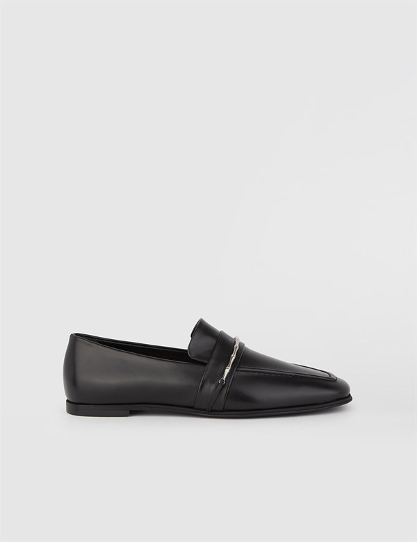 Goin Black Leather Women's Moccasin