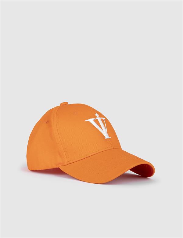 Gorden Orange-White Gabardine Unisex Hat