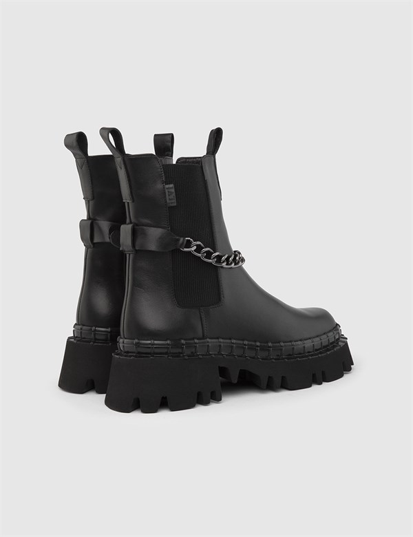 Gori Black Leather Women's Boot