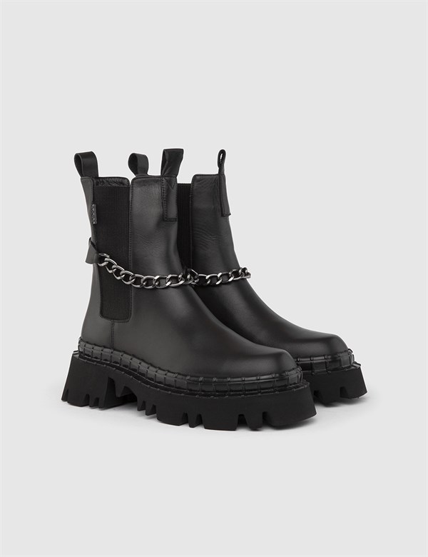 Gori Black Leather Women's Boot