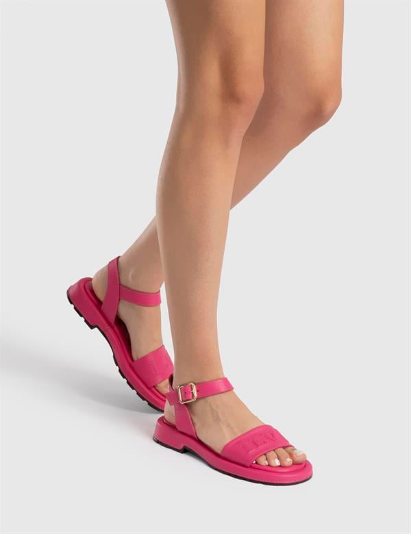 Greta Pink Leather Women's Sandal