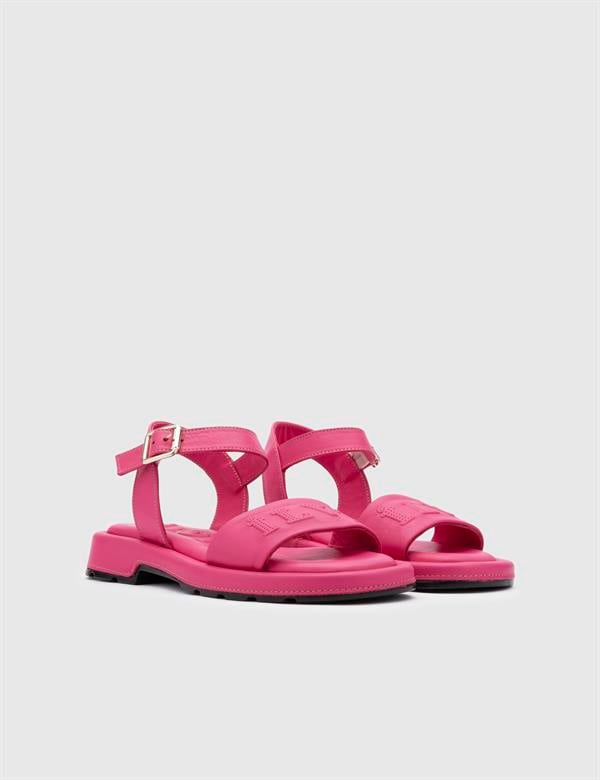 Greta Pink Leather Women's Sandal