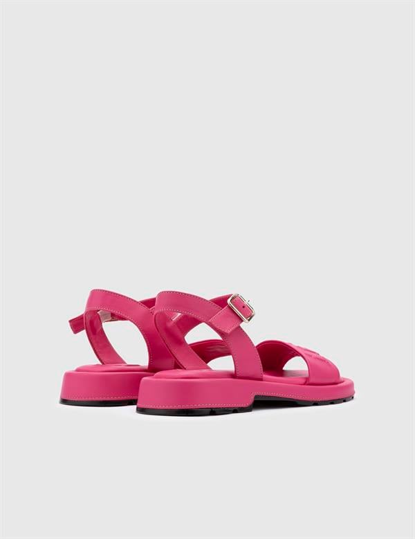 Greta Pink Leather Women's Sandal