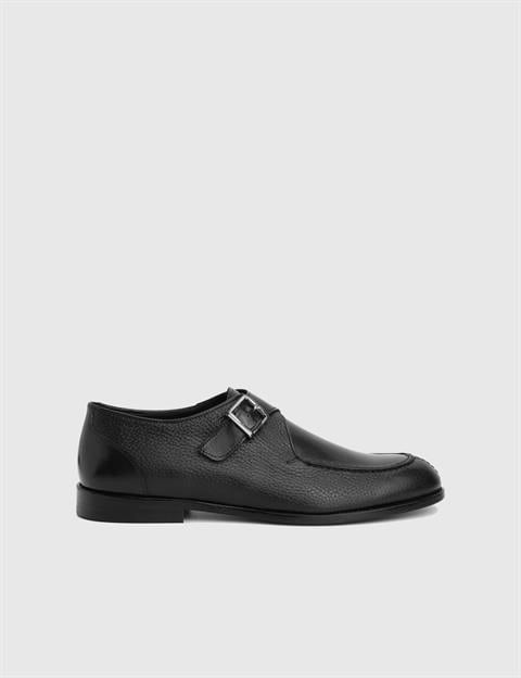 Groh Hakiki Buffalo Guti Deri Siyah Erkek Loafer