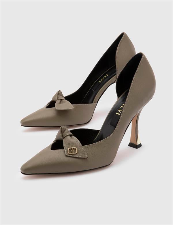 Gurley Khaki Floater Leather Women's Heeled Sandal