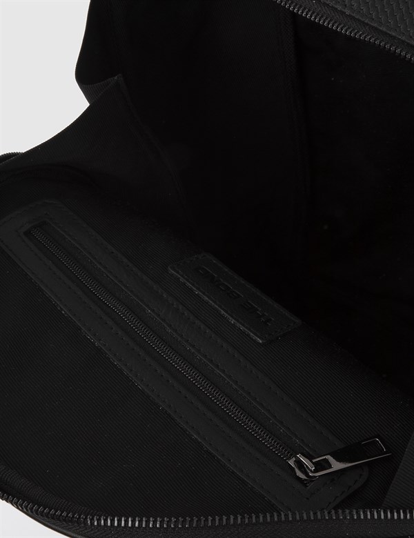 Halifax Black Leather Men's Backpack