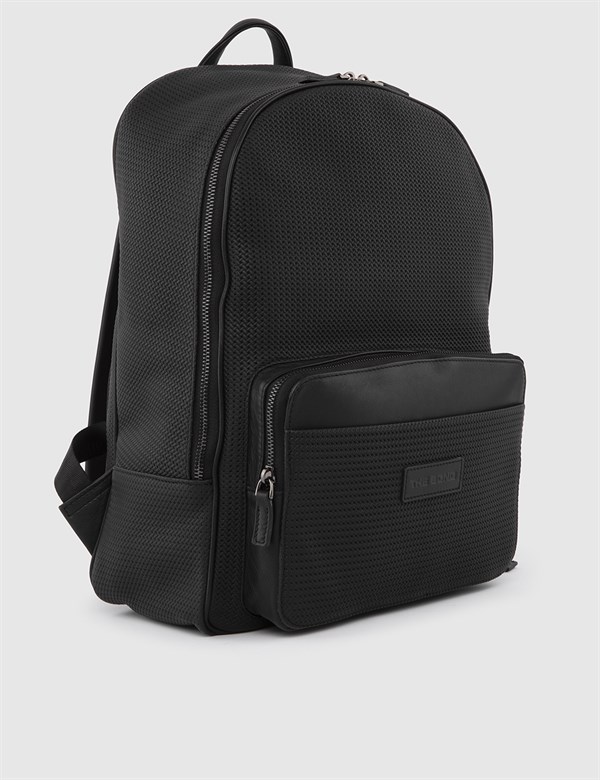 Halifax Black Leather Men's Backpack