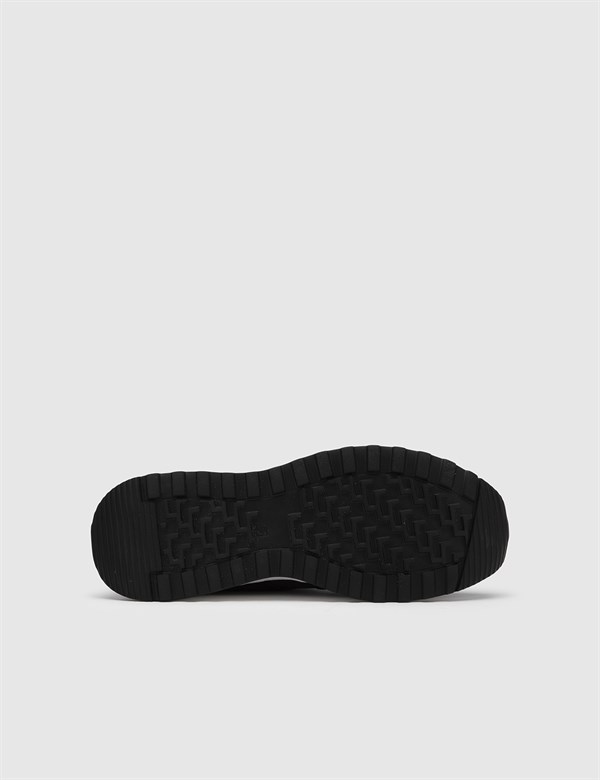 Havard Black Suede Leather-Fabric Men's Sneaker