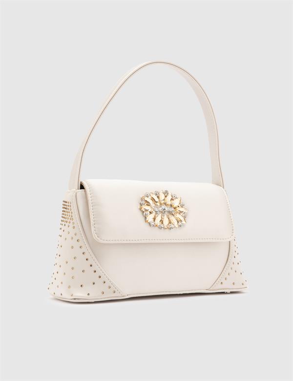 Hecla Cream Satin Women's Handbag