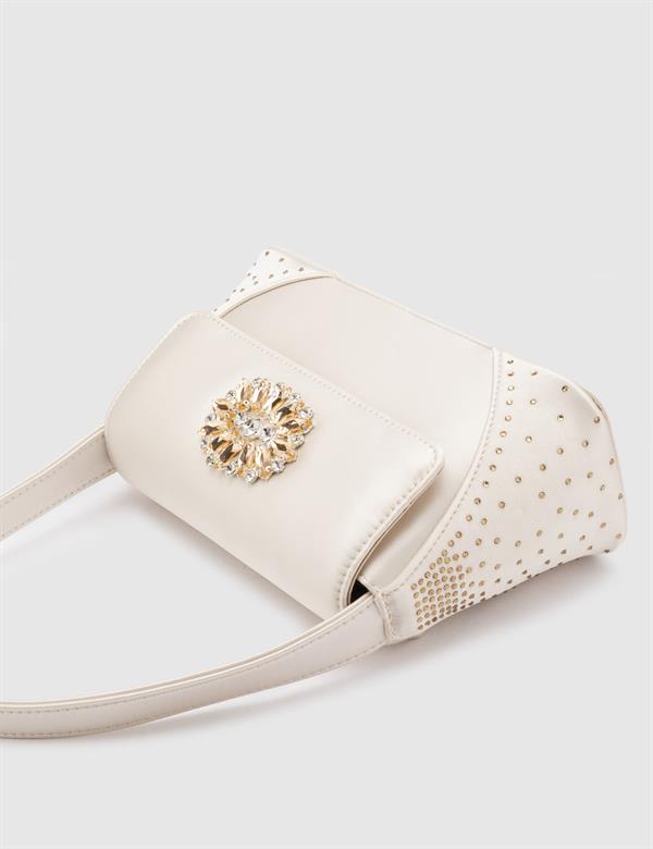 Hecla Cream Satin Women's Handbag