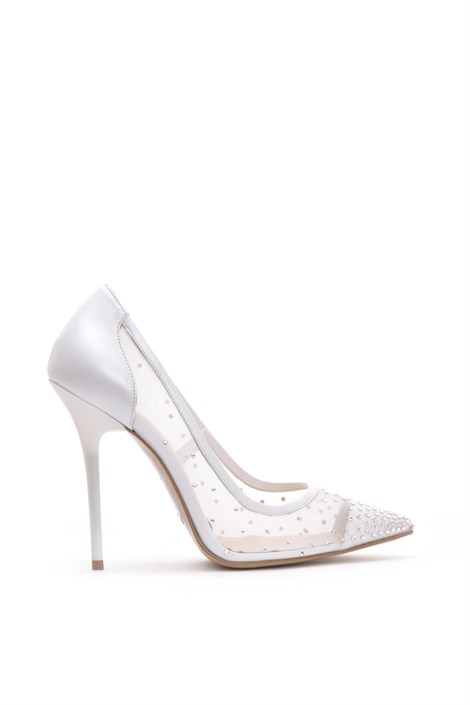 Helenka Bayan Stiletto Beyaz Sedef