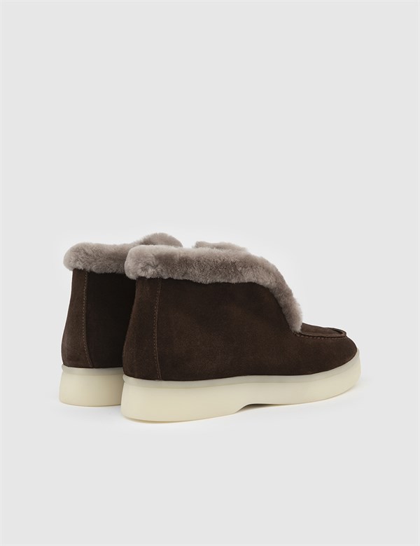 Henrik Brown Suede Leather Women's Boot