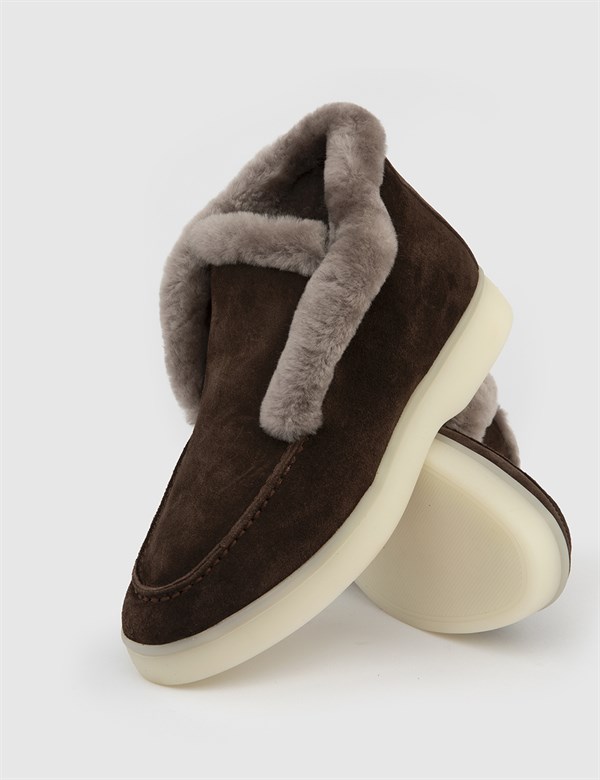 Henrik Brown Suede Leather Women's Boot