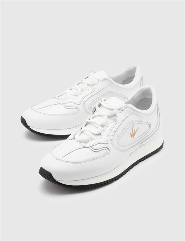 Hevert White Leather Men's Sneaker
