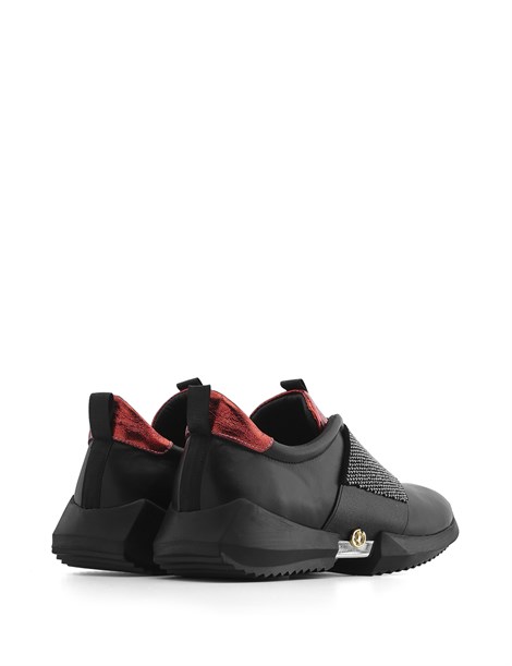 Hoho Women's Sneaker Black Leather