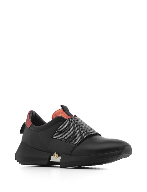 Hoho Women's Sneaker Black Leather