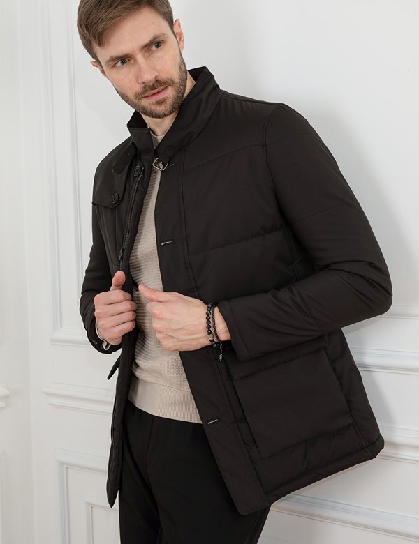 Huaraz Black Men's Bomber Jacket