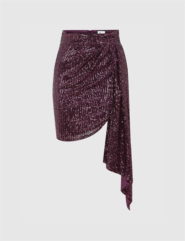 Hughes Purple Women's Sequin Skirt