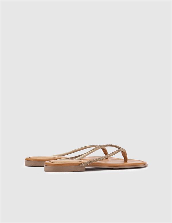 İago Saddle Brown Leather Women's Slide