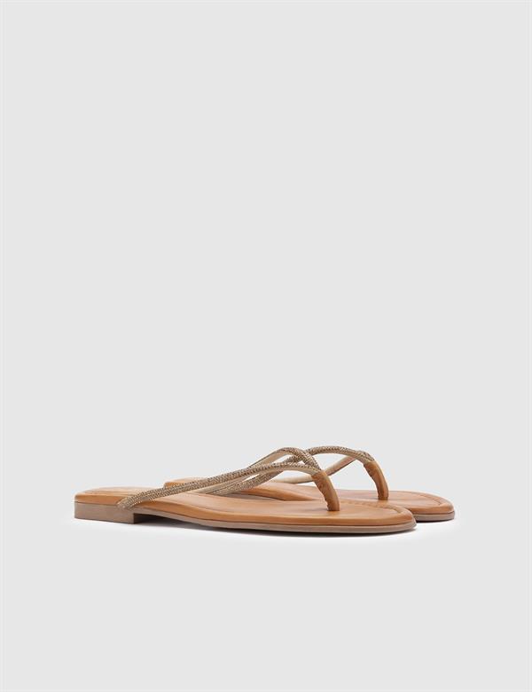 İago Saddle Brown Leather Women's Slide