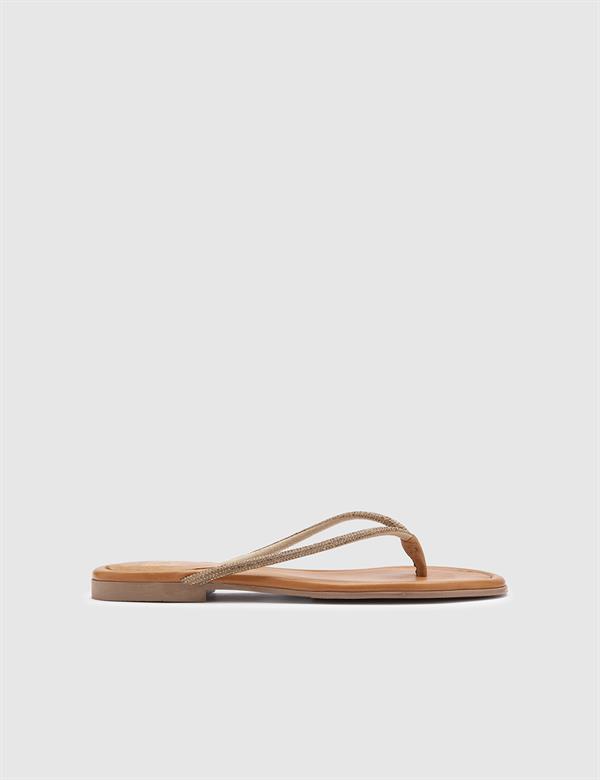 İago Saddle Brown Leather Women's Slide