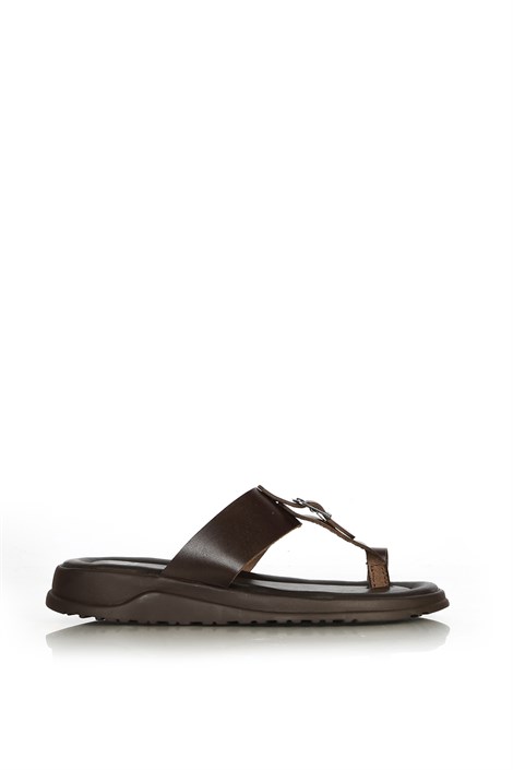 Iker Men's Slipper Brown Leather