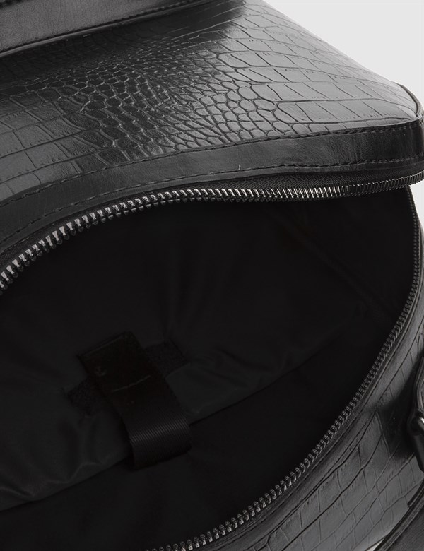 İnverno Black Crocodile Men's Backpack