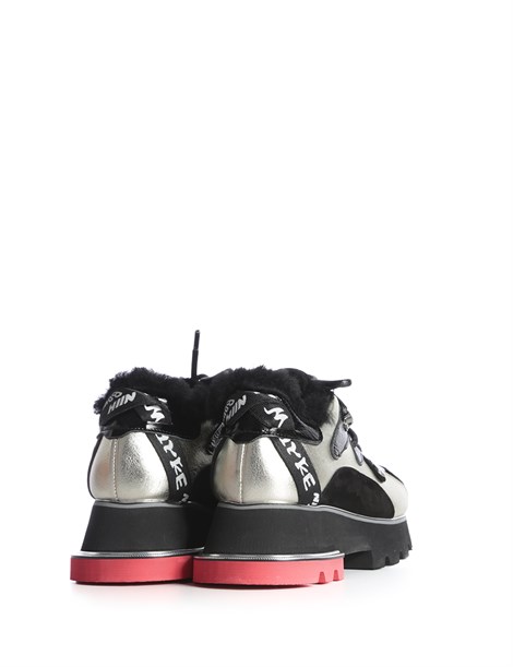 İsabel Women's Sneaker Black Leather - Golden