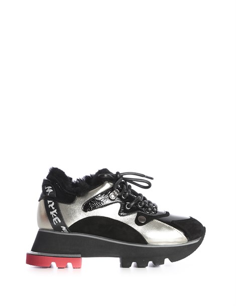 İsabel Women's Sneaker Black Leather - Golden