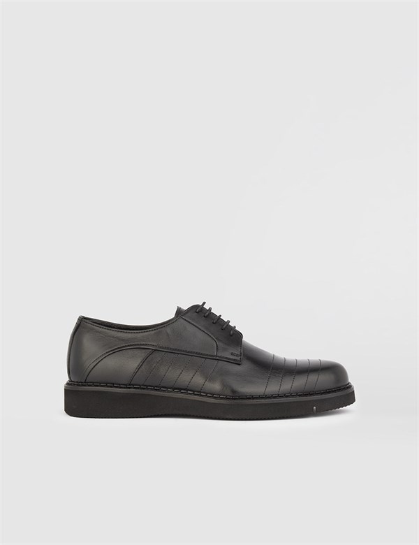Javier Black Leather Men's Daily Shoe