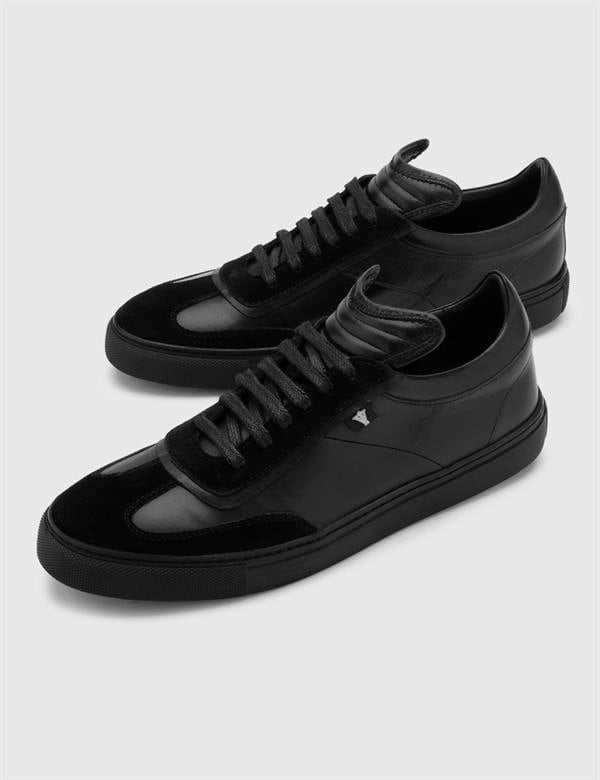 Jayden Black Suede-Black Leather Men's Sneaker