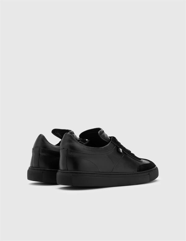 Jayden Black Suede-Black Leather Men's Sneaker