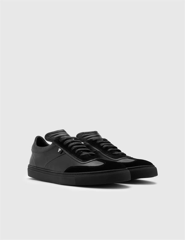 Jayden Black Suede-Black Leather Men's Sneaker