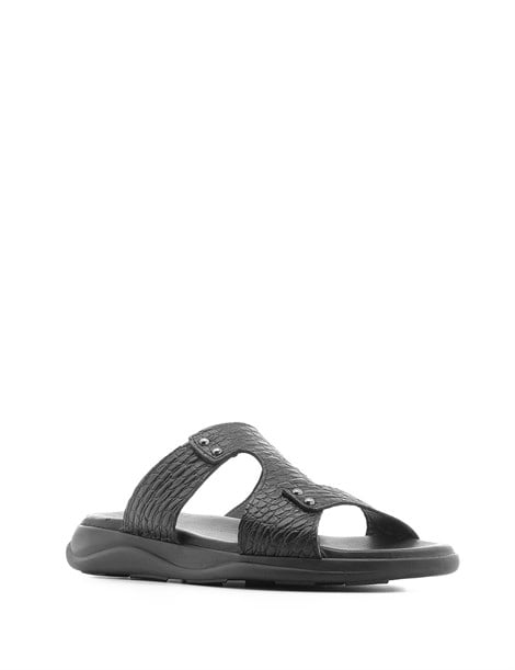 Jessica Men's Slipper Black Printed Leather
