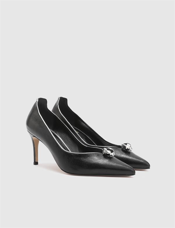 Joep Black Leather Women's Pump