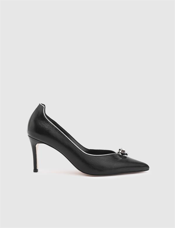 Joep Black Leather Women's Pump
