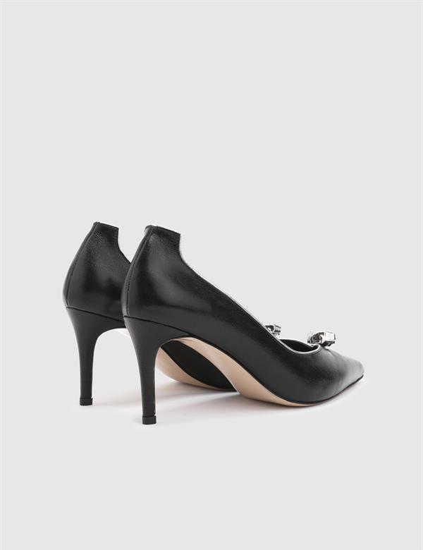 Joep Black Leather Women's Pump
