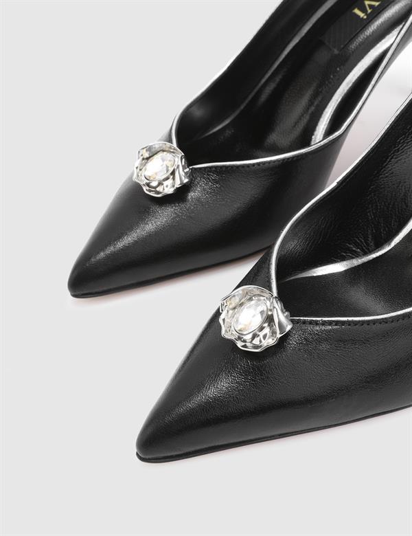 Joep Black Leather Women's Pump