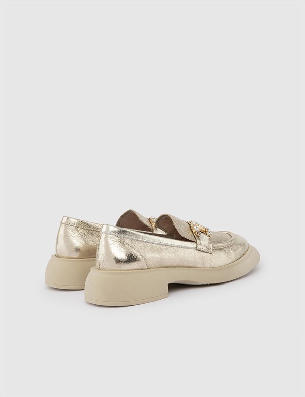 Juan Gold Leather Women's Moccasin