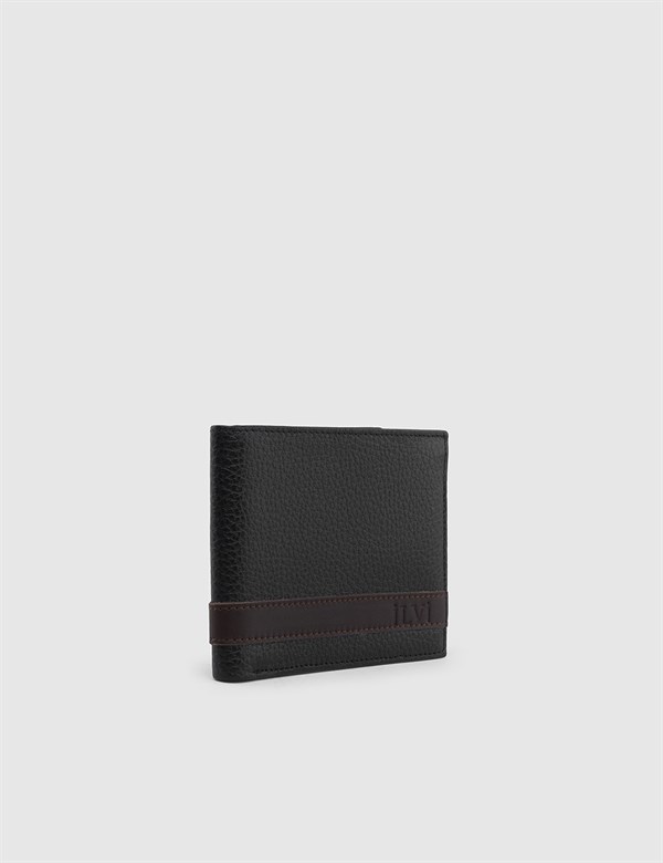 Jura Black Floater Leather-Brown Leather Men's Wallet