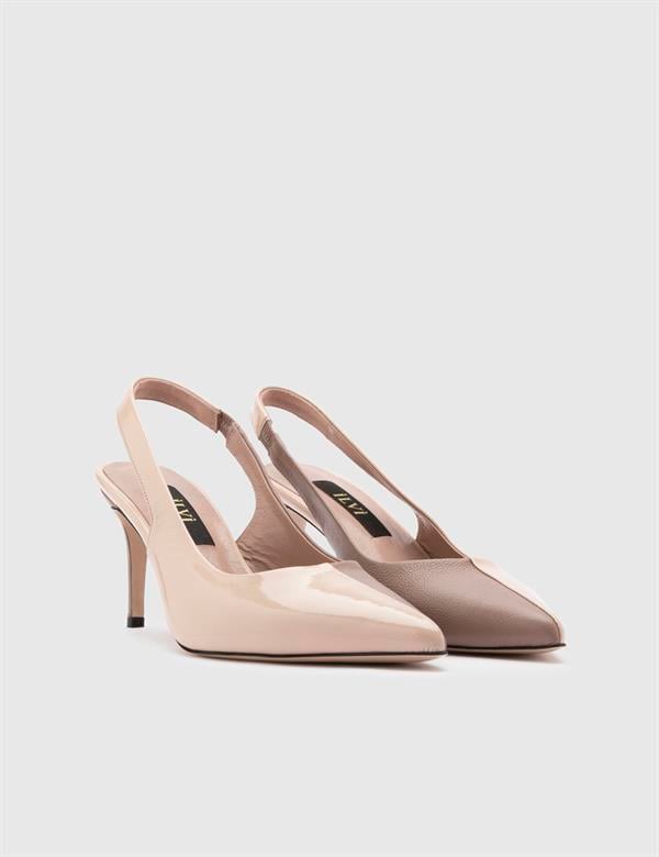 Kamballa Mink Patent Leather Women's Heeled Sandal