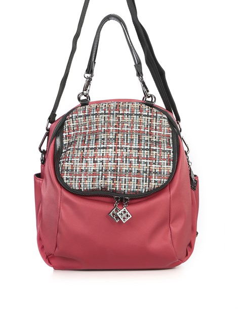 Karissa Women's Backpack Red Satin