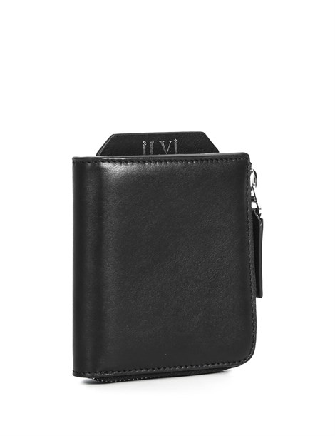 Katia Unisex Wallet Black Leather