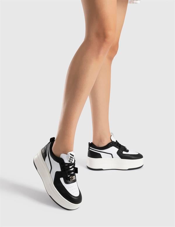 Kato Black Leather Women's Sneaker