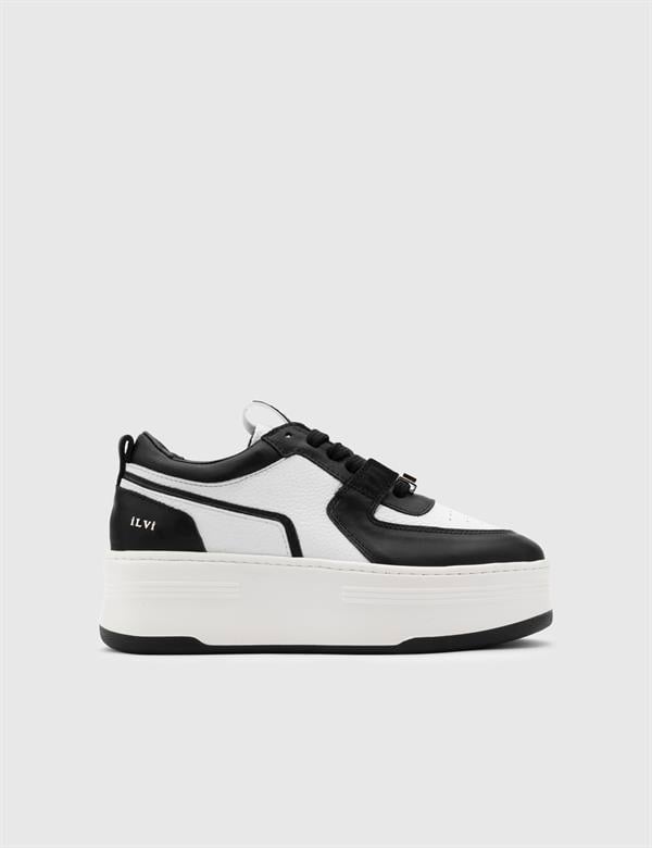 Kato Black Leather Women's Sneaker
