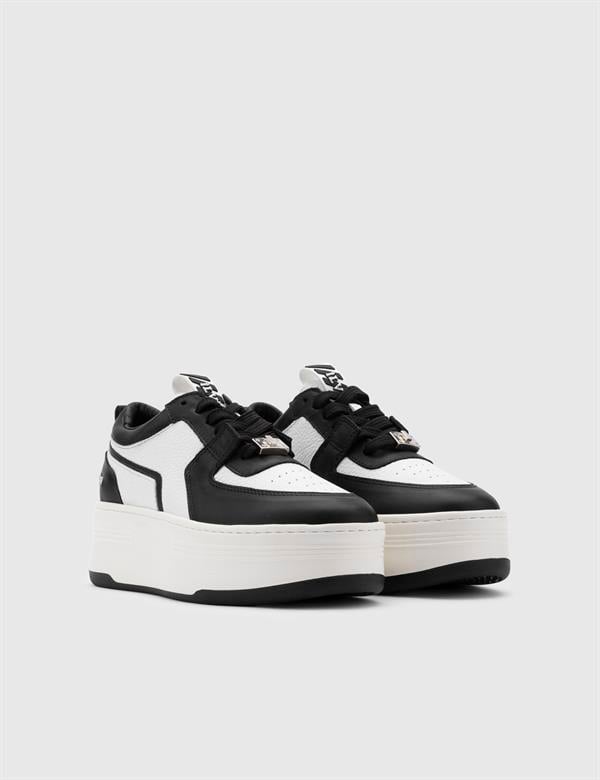Kato Black Leather Women's Sneaker